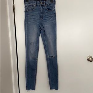 Super High Rise Express jeans ankle length 0Long